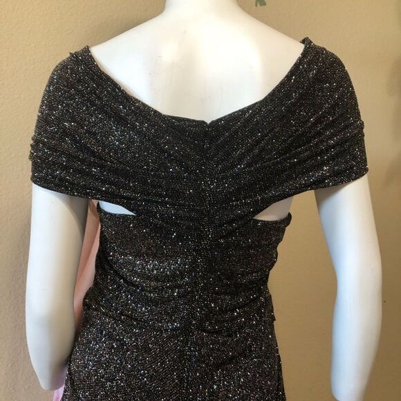 Talbot Runhof Stardust Stretch Jersey Gown Sz 14 - Picture 4 of 12